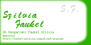 szilvia faukel business card